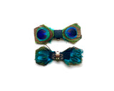 Frankie Peacock Feather Shoe Clips