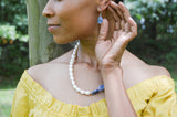 Freshwater Pearl and Agate Stone Necklace Set