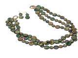 Freshwater Shell Pearl Necklace & Earrings